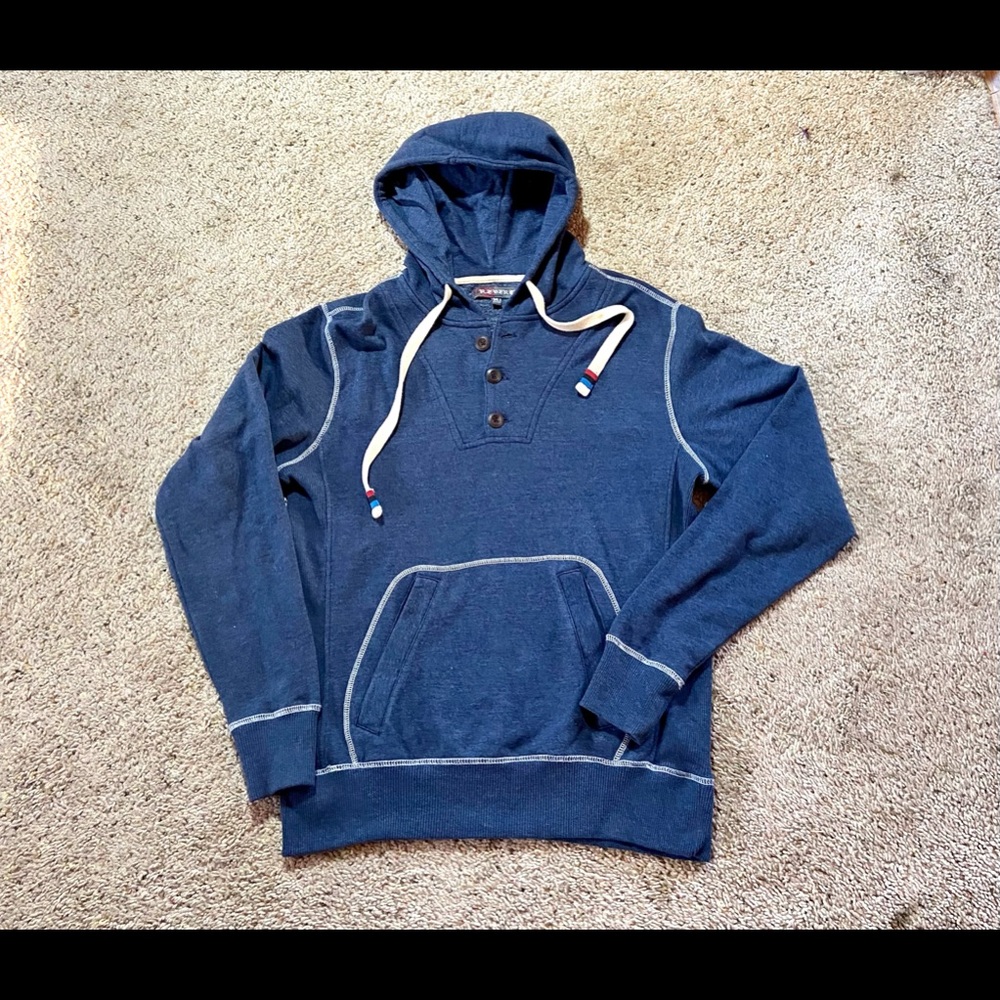 NAVY HOODIE WARM QUARTER ZIP NEW MEN’S MEDIUM